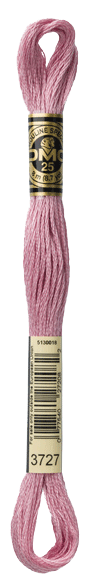 DMC 3727 Skeine Moline floss Light Sweet Lychee Flesh Purple Colour.
