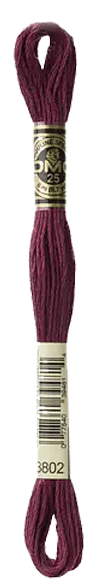 DMC 3802 Skeine Aubergine Purple